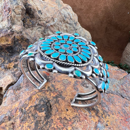 Vintage Turquoise Cuff Bracelet - Estate