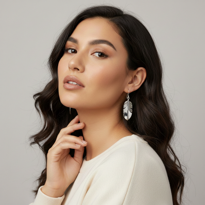Dangle Feather Earrings by Ray Coriz
