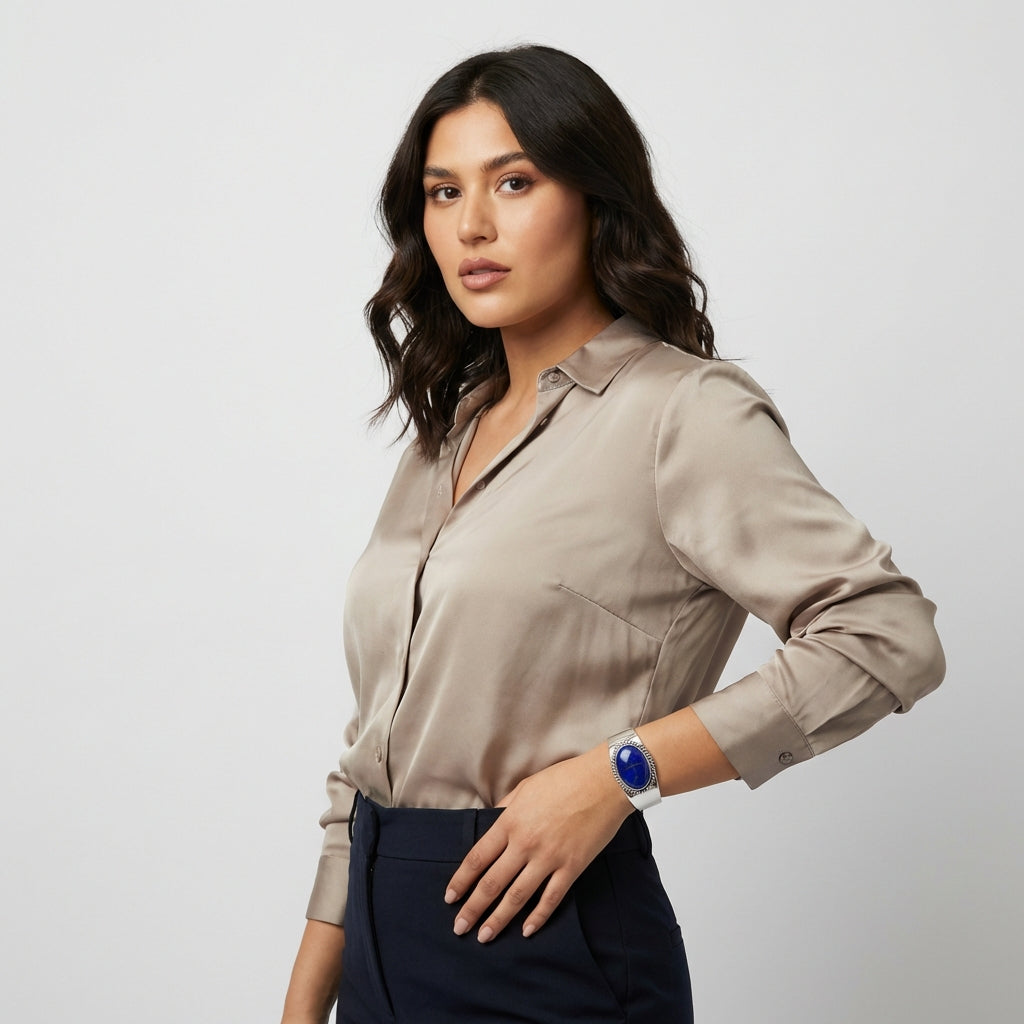 Lapis Lazuli Sterling Silver Bracelet by Artie Yellowhorse