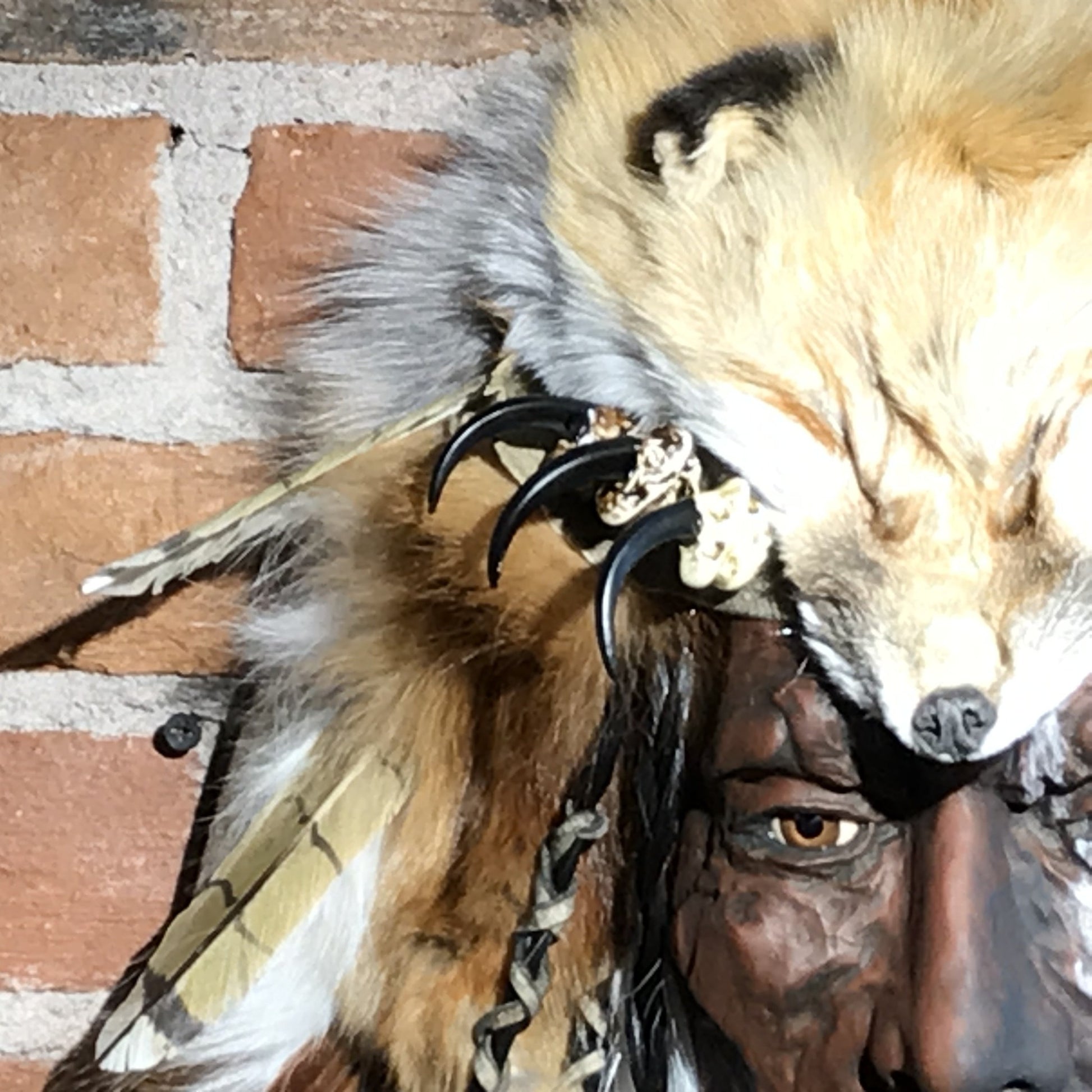 Dog Soldier VII Native American Style Spirit Mask by Cindy Jo Popejoy
