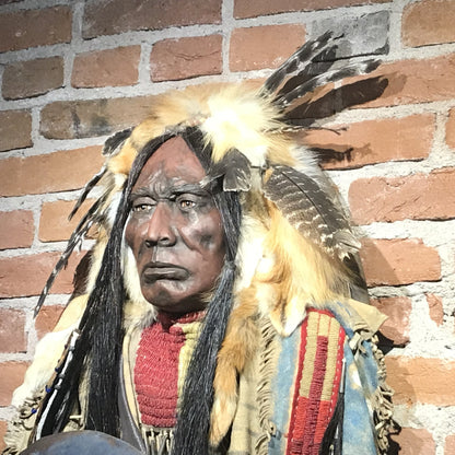 Red Cloud Spirit Mask by Cindy Jo Popejoy