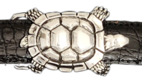 Alexander Kalifano Sterling Silver 1" Turtle Belt Buckle