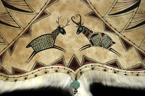 Mimbres Crossing: Painting by Laura Mountain on Caribou