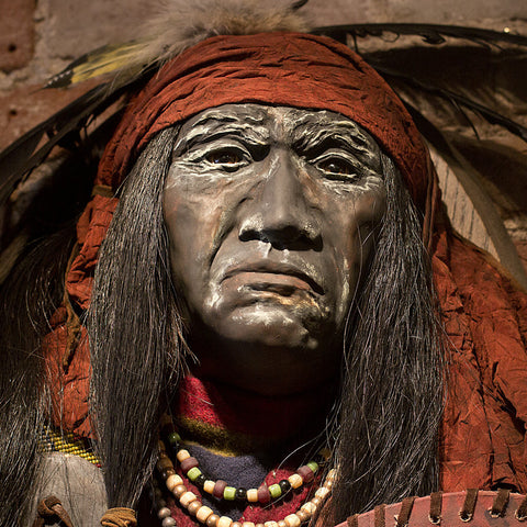 Curley Head Native American Style Spirit Mask by Cindy Jo Popejoy