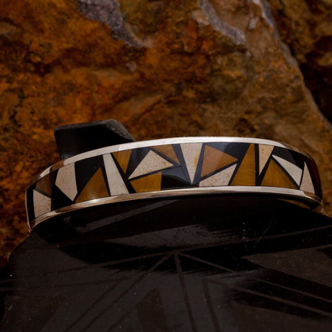 David Rosales Kayenta Inlaid Sterling Silver Bracelet