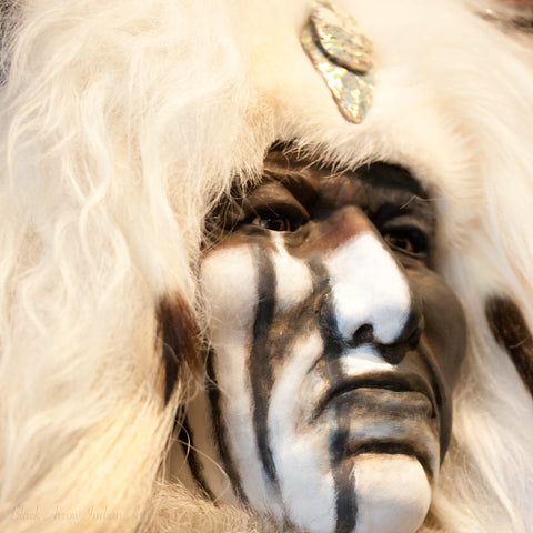 Great White Spirit II Native American Style Spirit Mask by Cindy Jo Popejoy