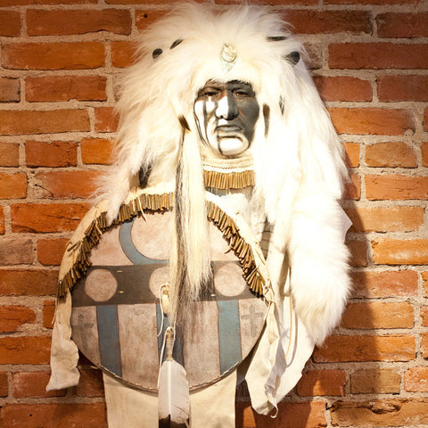 Great White Spirit II Native American Style Spirit Mask by Cindy Jo Popejoy