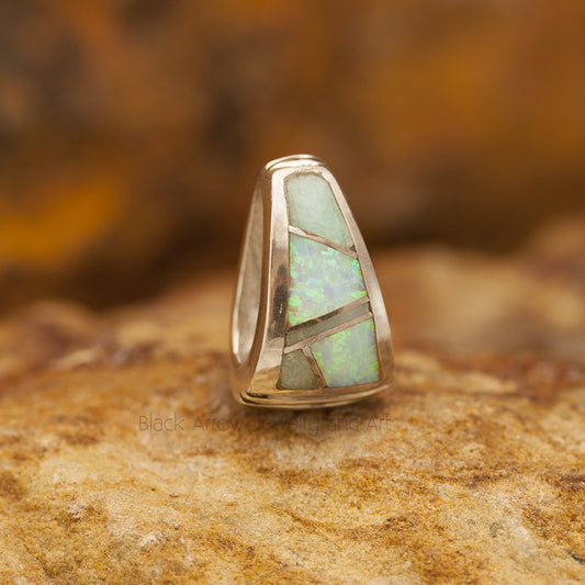 David Rosales Amazing Light Inlaid Sterling Silver Pendant