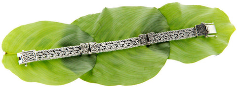 Keith Jack Sterling Silver Celtic Weave Hinged Bracelet w/ Clasp