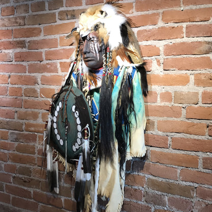 Dog Soldier VII Native American Style Spirit Mask by Cindy Jo Popejoy