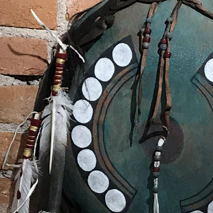 Dog Soldier VII Native American Style Spirit Mask by Cindy Jo Popejoy