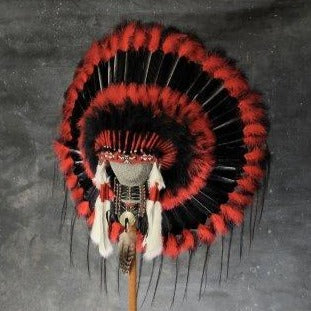 Black Hawk Headdress by Navajo Artists