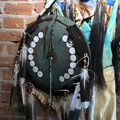 Dog Soldier VII Native American Style Spirit Mask by Cindy Jo Popejoy