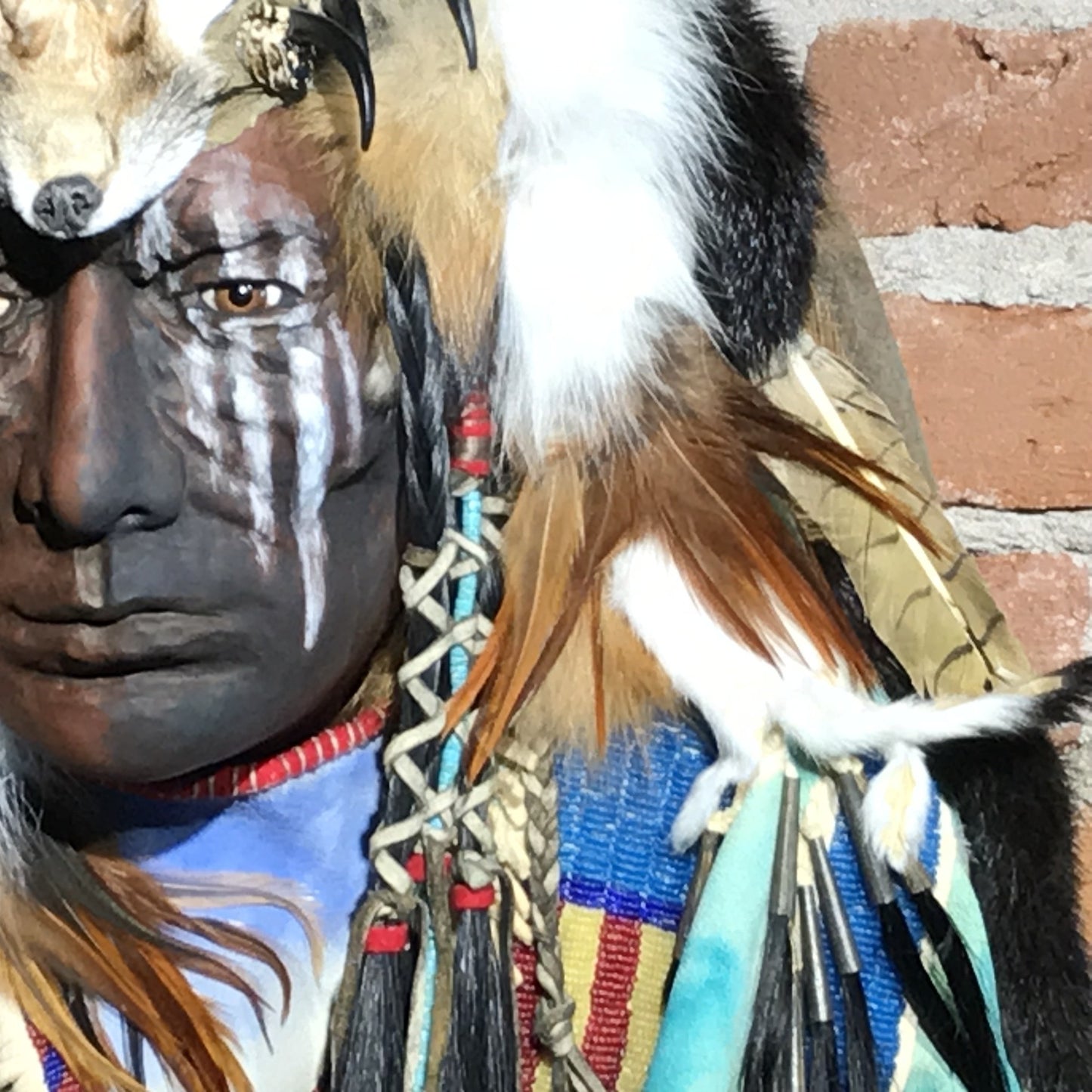 Dog Soldier VII Native American Style Spirit Mask by Cindy Jo Popejoy