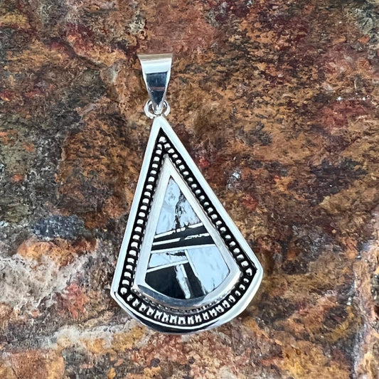 David Rosales White Buffalo Sterling Silver Pendant