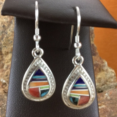 David Rosales Indian Summer Inlaid Sterling Silver Earrings