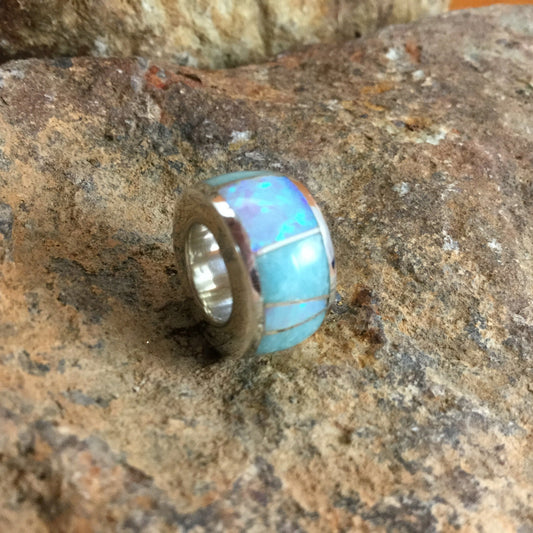 David Rosales Amazing Light Inlaid Sterling Silver Pendant