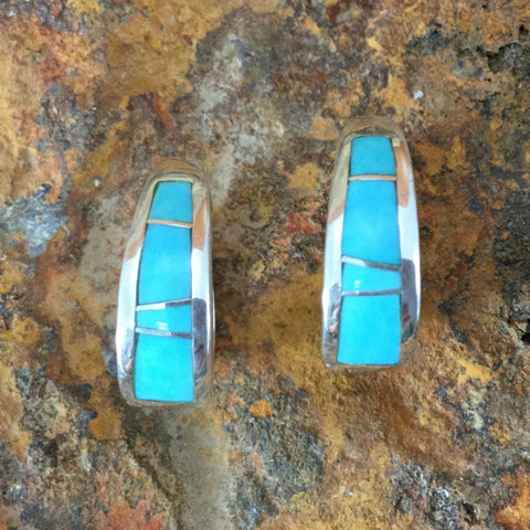 David Rosales Arizona Blue Sterling Silver Earrings