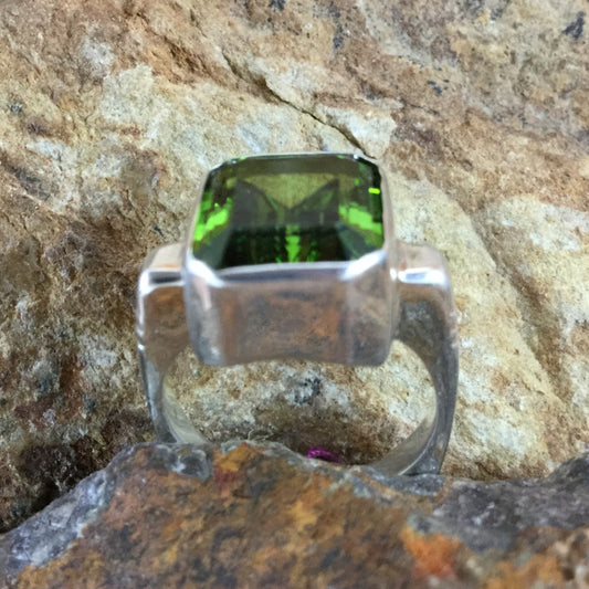 David Rosales Peridot Sterling Silver Ring