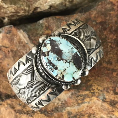 Golden Hill Turquoise Sterling Silver Bracelet by Roland Dixson