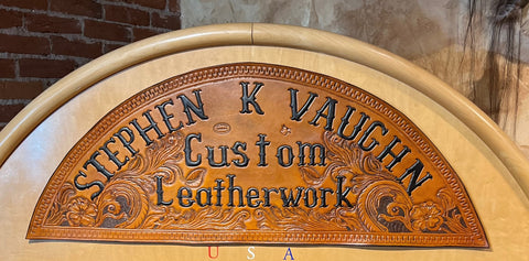 Hand Tooled Hair On Cowhide Leather Clutch by Stephen Vaughn Leatherworks