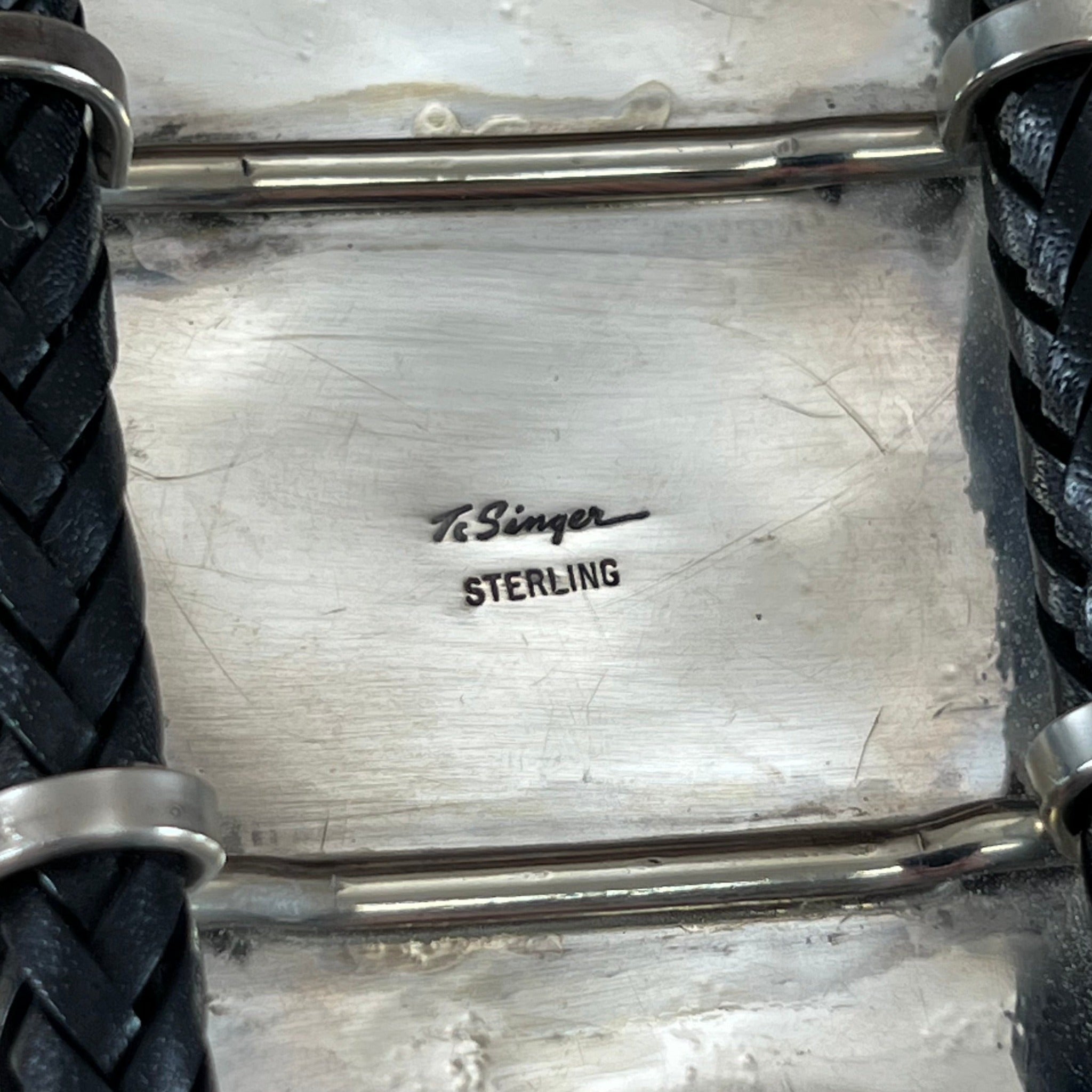 Sold Original Tommy Singer Engraved Sterling Silver - Navajo