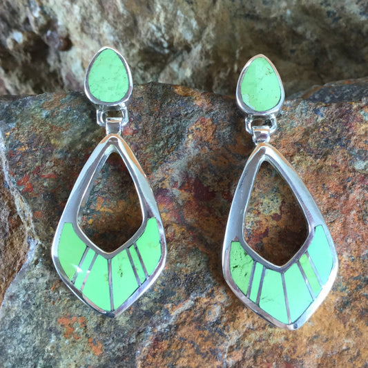 David Rosales Amazing Light Inlaid Sterling Silver Earrings