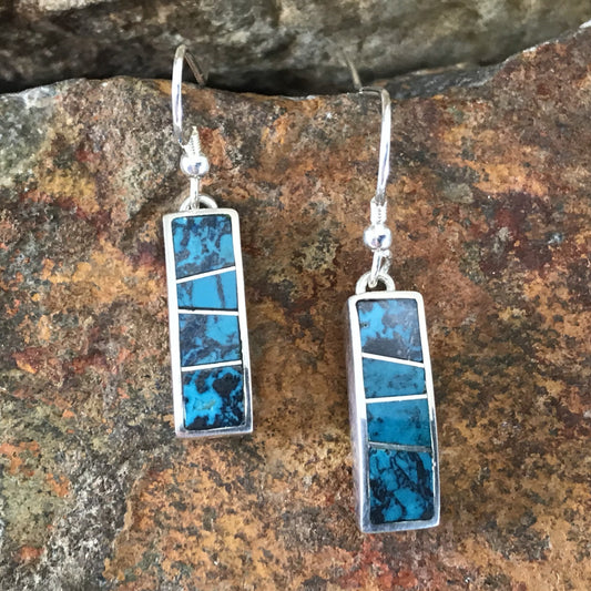 David Rosales Western Skies Inlaid Sterling Silver Earrings