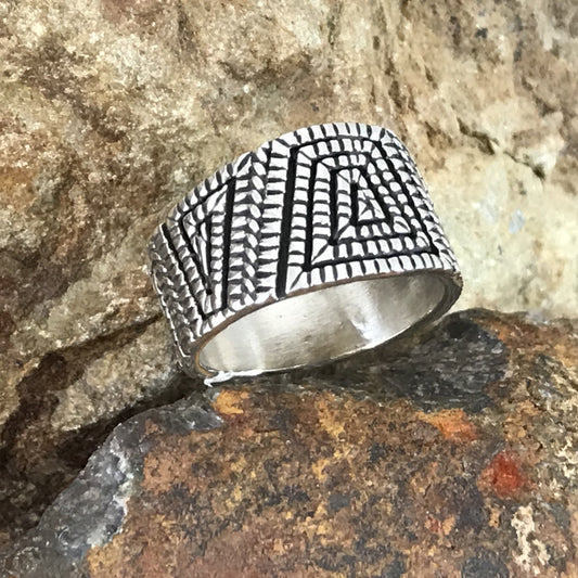 Traditional Sterling Silver Ring by Elgin Tom