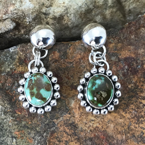 Sonoran Gold Turquoise Sterling Silver Earrings by Artie Yellowhorse