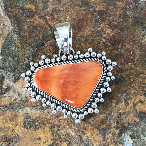 Spiny Oyster Sterling Silver Pendant by Artie Yellowhorse