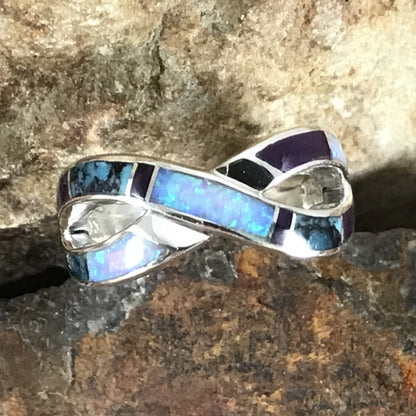 David Rosales Shalako Inlaid Sterling Silver Ring