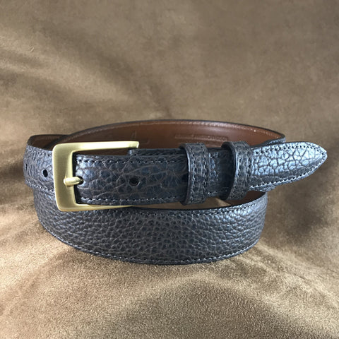 Brown American Bison Leather Belt Strap - 1 1/4" > 1" Taper