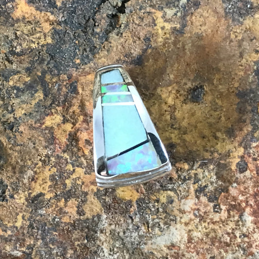 David Rosales Amazing Light Inlaid Sterling Silver Pendant