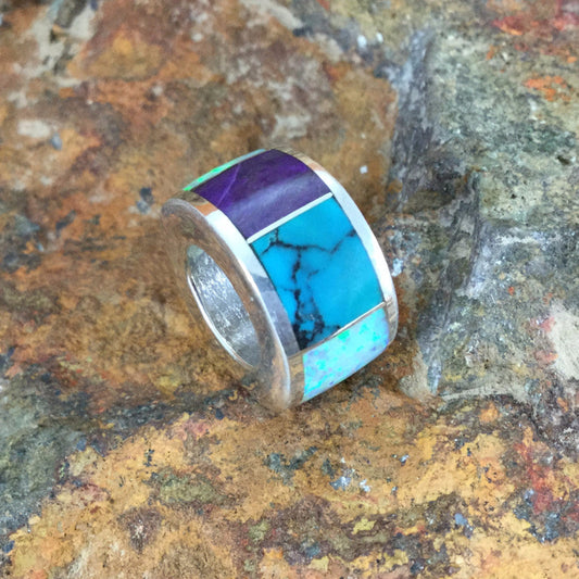 David Rosales Shalako Inlaid Sterling Silver Pendant