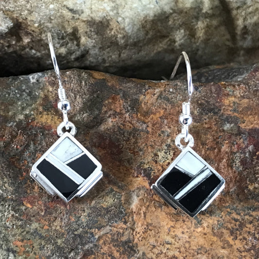 David Rosales Arizona Blue Inlaid Sterling Silver Earrings