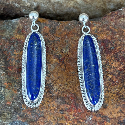Blue Lapis Sterling Silver Earrings by Susie Livingston