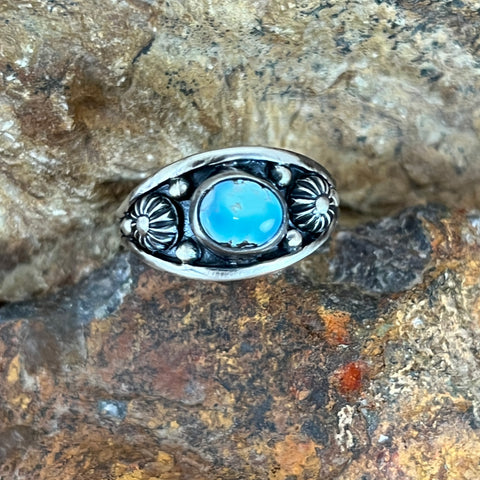 Golden Hill Turquoise Sterling Silver Ring Size 