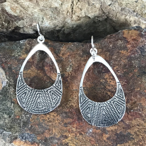 Traditional Sterling Silver Earrings by Elgin Tom -- Dangle