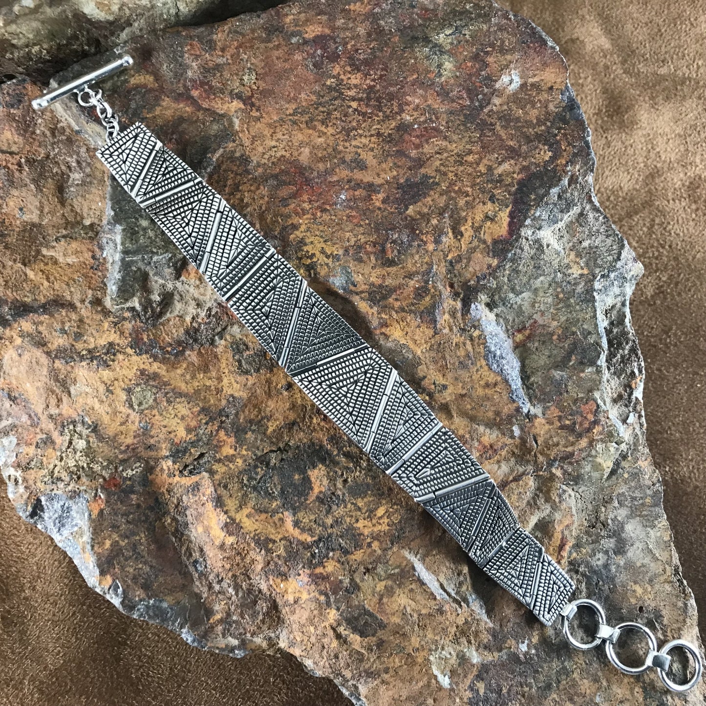 Traditional Sterling Silver Link Bracelet by Elgin Tom