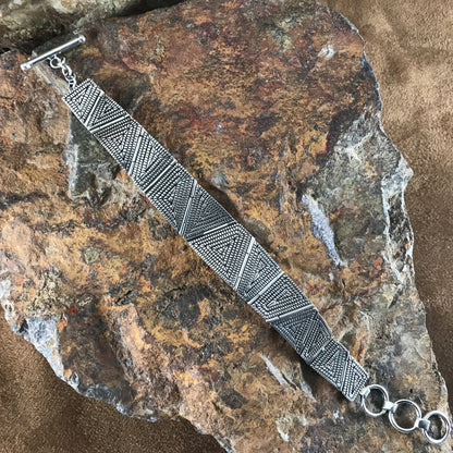 Traditional Sterling Silver Link Bracelet by Elgin Tom