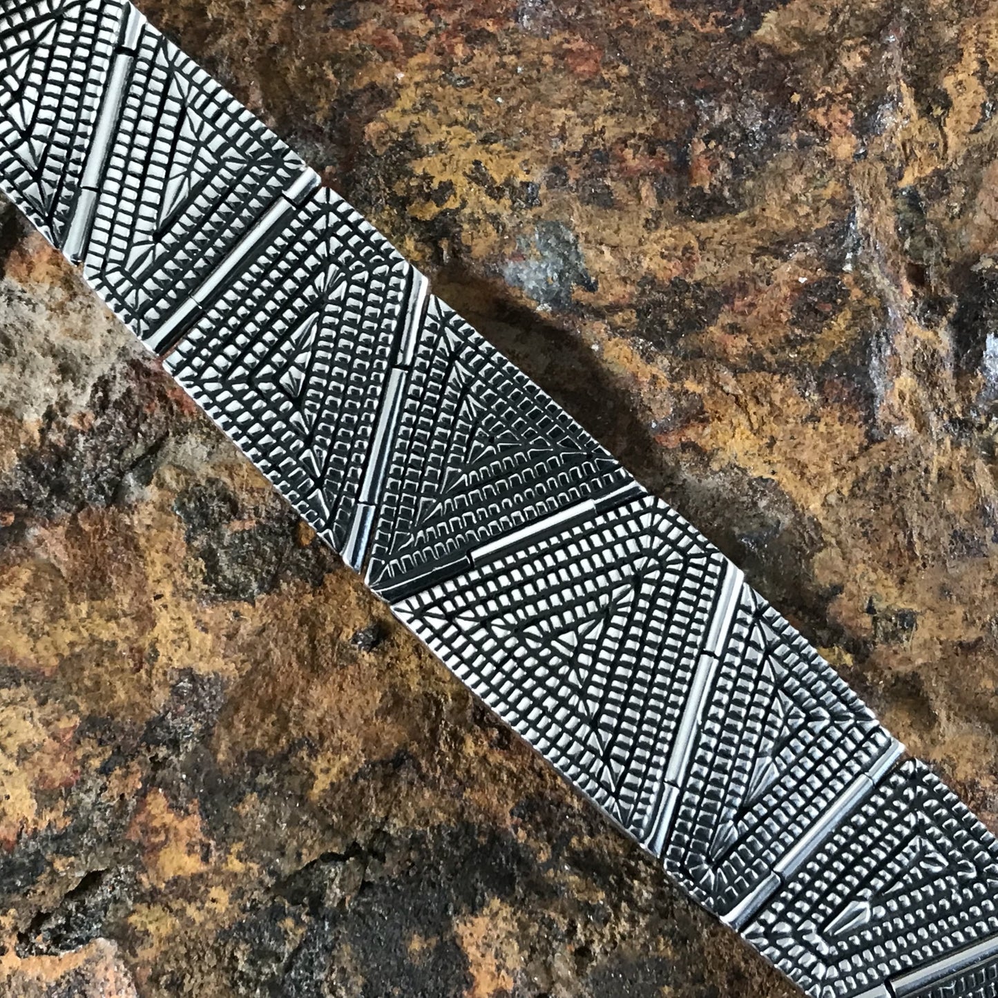 Traditional Sterling Silver Link Bracelet by Elgin Tom
