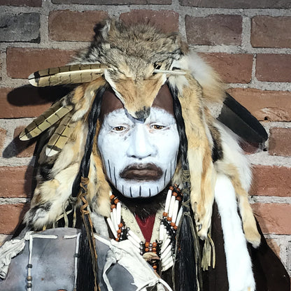 Crow Dog Native American Style Spirit Mask by Cindy Jo Popejoy
