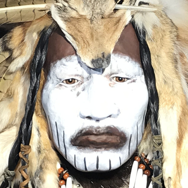 Crow Dog Native American Style Spirit Mask by Cindy Jo Popejoy