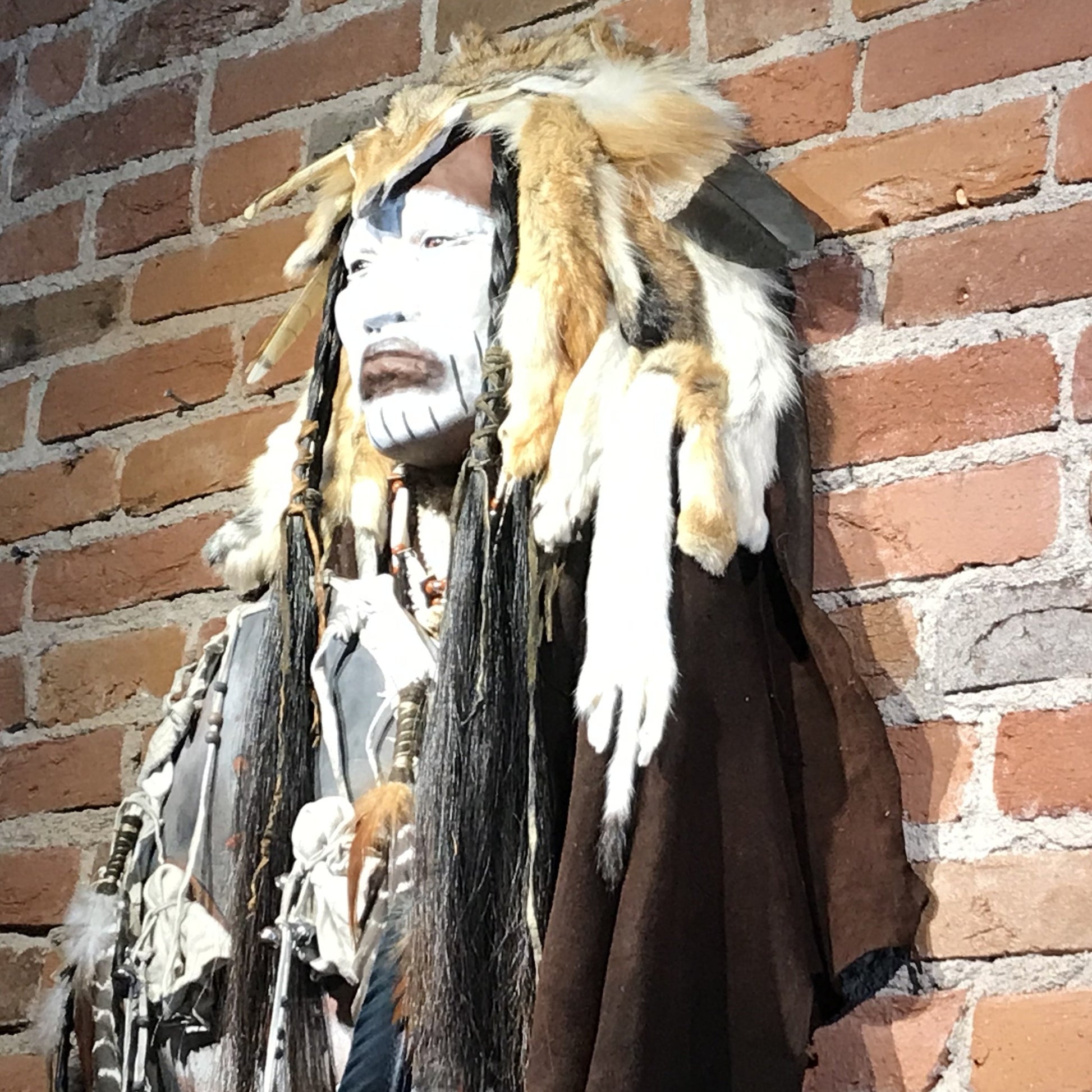 Crow Dog Native American Style Spirit Mask by Cindy Jo Popejoy