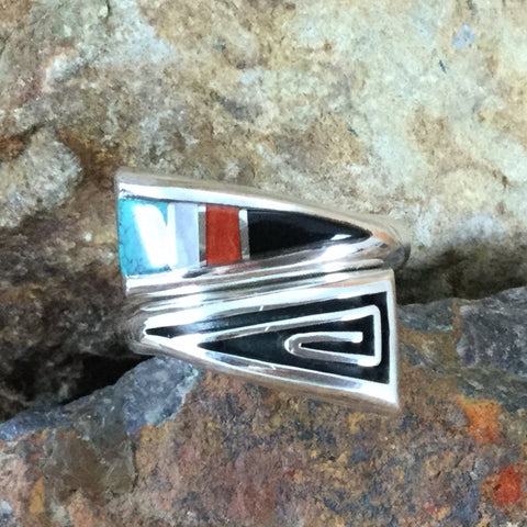 Inlaid Sterling Silver Ring by Albert Nells