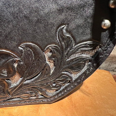 Hand Tooled 'Midnight Moonlight' Leather Handbag by Stephen Vaughn Leatherworks