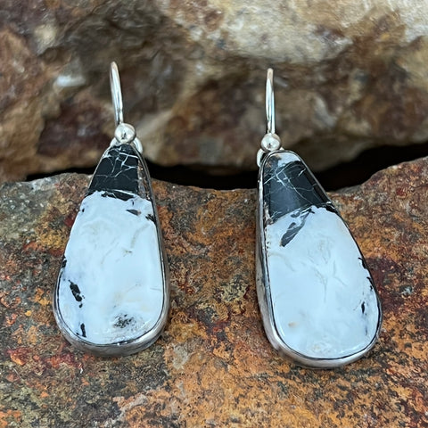 White Buffalo Sterling Silver Earrings by JD