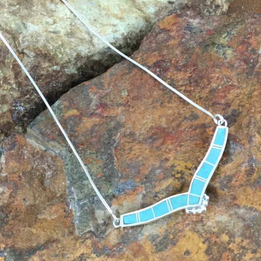 David Rosales Arizona Blue Sterling Silver Necklace