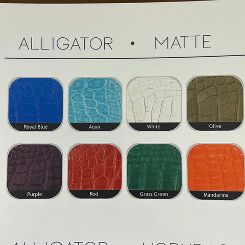 Brown Matte Alligator Leather Belt Strap - 1 1/4" > 1" Taper